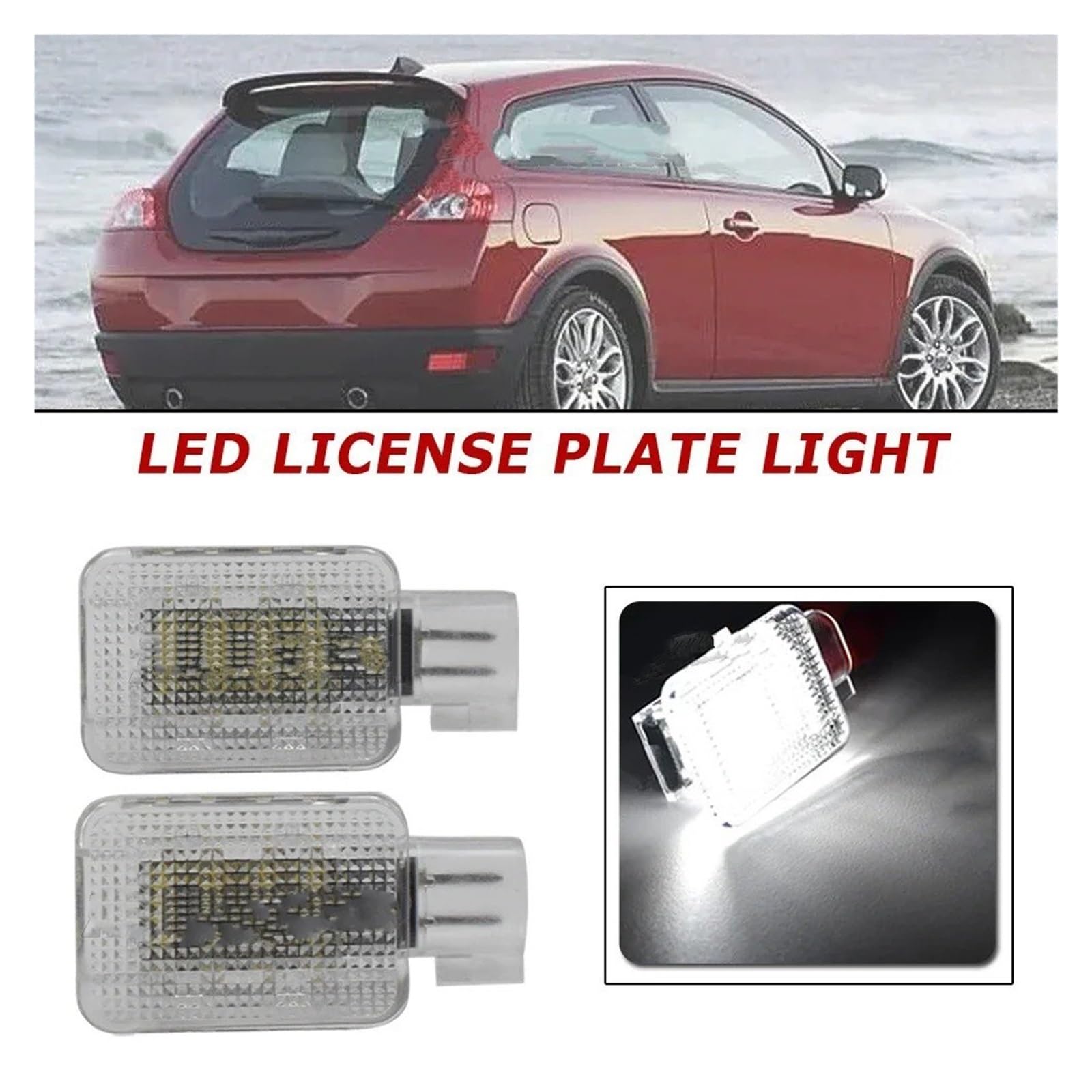 Luci Targa Per Volvo Per S60 Per V60 Per XC60 C30 C70 V50 30722729 2459993 1286346 Numero Di Lampada Targa Auto Pedale Luce Adatto