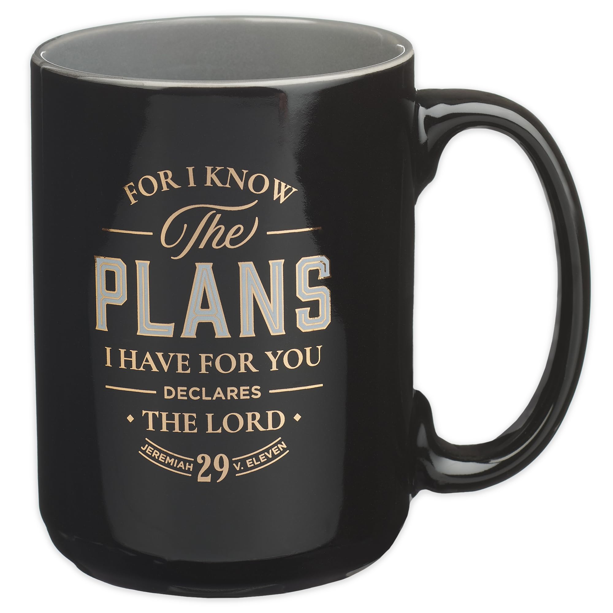Christian Art Gifts Large Inspirational Scripture Ceramic Coffee & Tea Mug for Men & Women: Know the Plans Encouraging Bible Verse, Sturdy Novelty Hot