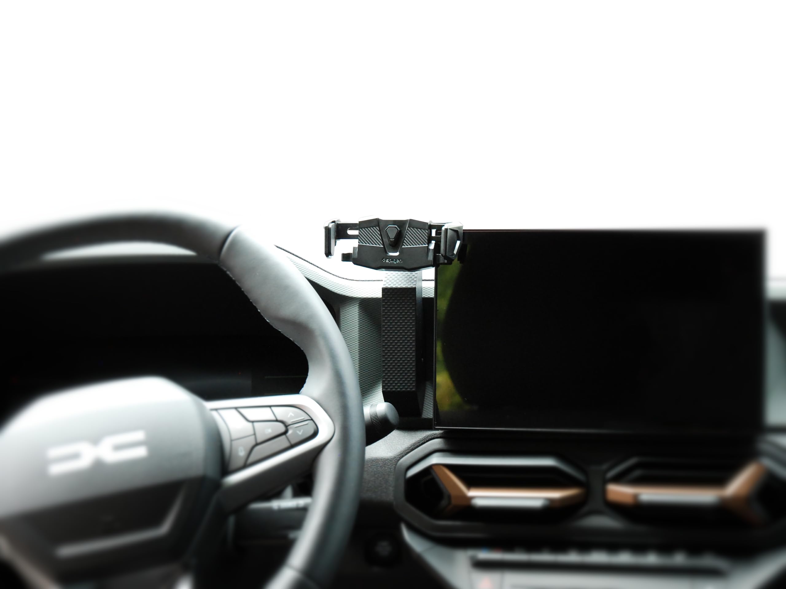 Supporto per cellulare da auto per Dacia Duster III, Bigster e Striker, adatto per il sistema originale YouClip, supporto per smartphone con morsetto regolabile, girevole a 360°, fissaggio