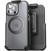 Encased Belt Case Designed for iPhone 16 Pro Max 2024 - Compatible with MagSafe, Holster Clip, Built-in Magnetic Kick Stand Black
