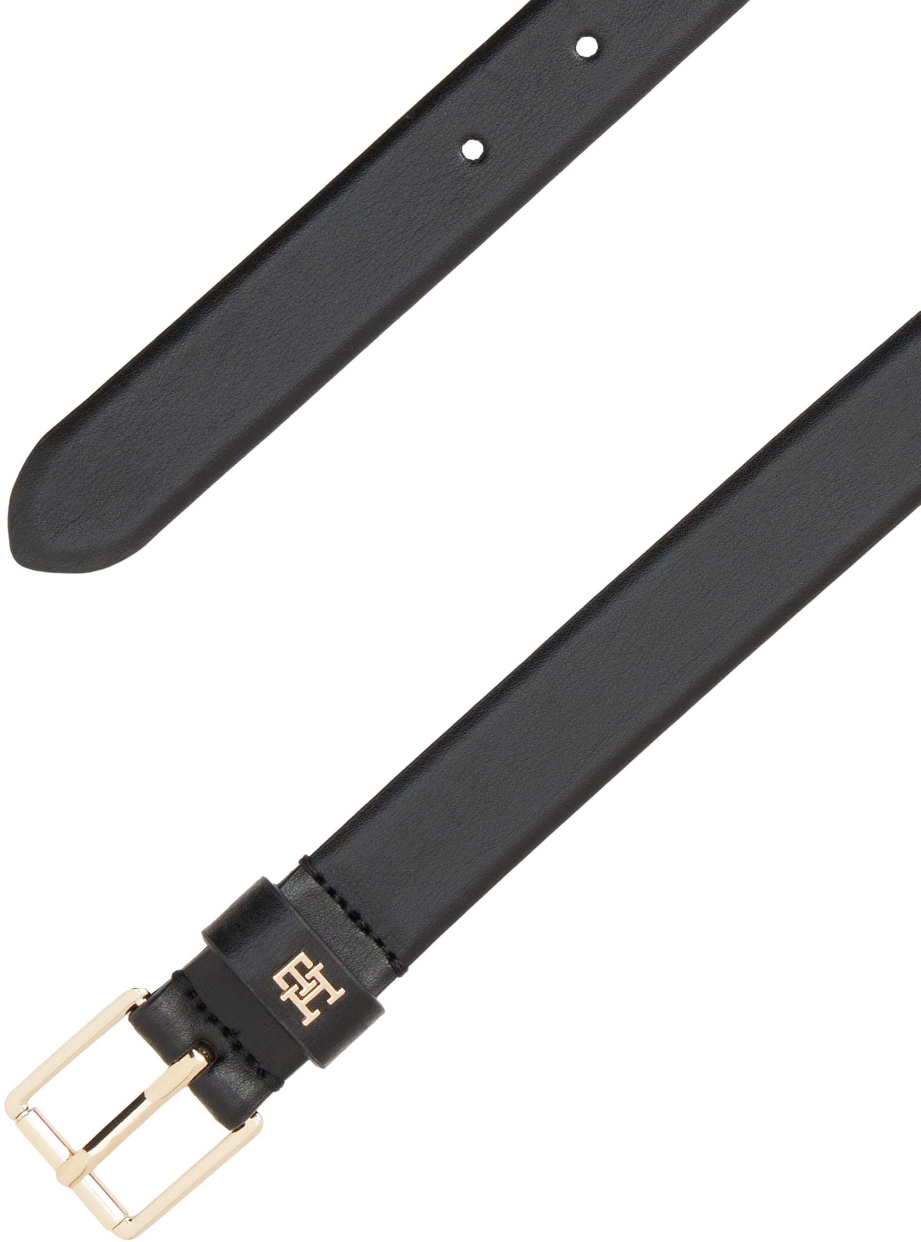Tommy Hilfiger Cinturón Mujer Square 2,5 cm Go Cinturón de piel, Negro (Black), 100 cm