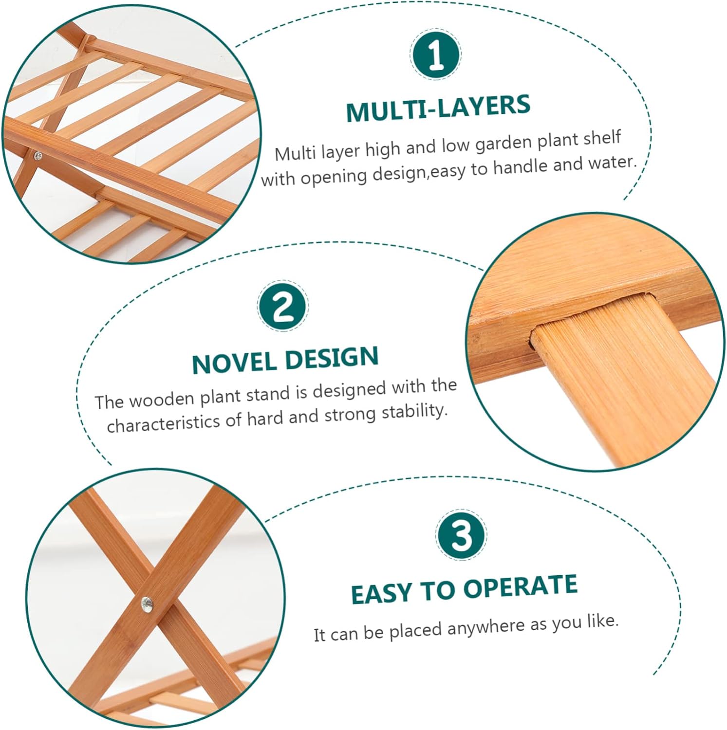 Plant Stand Balcony Flowerpot Rack Succulent Pot Display Stand Multi-level Shelves