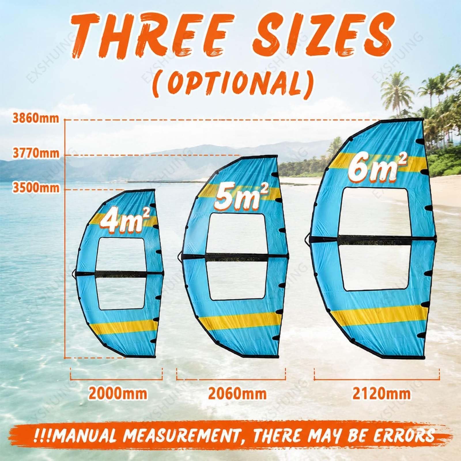 Tabla De Windfoil E Hidroala con Hidroala, Alas De Viento para Adultos | Vela De Surf Inflable De Mano, Ala De Windsurf Con Ventana, Para Deportes Acuáticos Como Kitesurf Y Surf