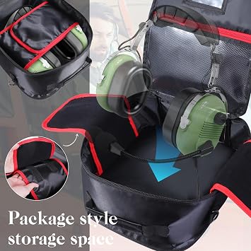 Pilot Headset Bag Aviation Headset Pilot Bag Durable Aviation Flight Carrying Case with Multiple Pockets for Aircraft Headset, Pilot Kneeboard and Other Accessories