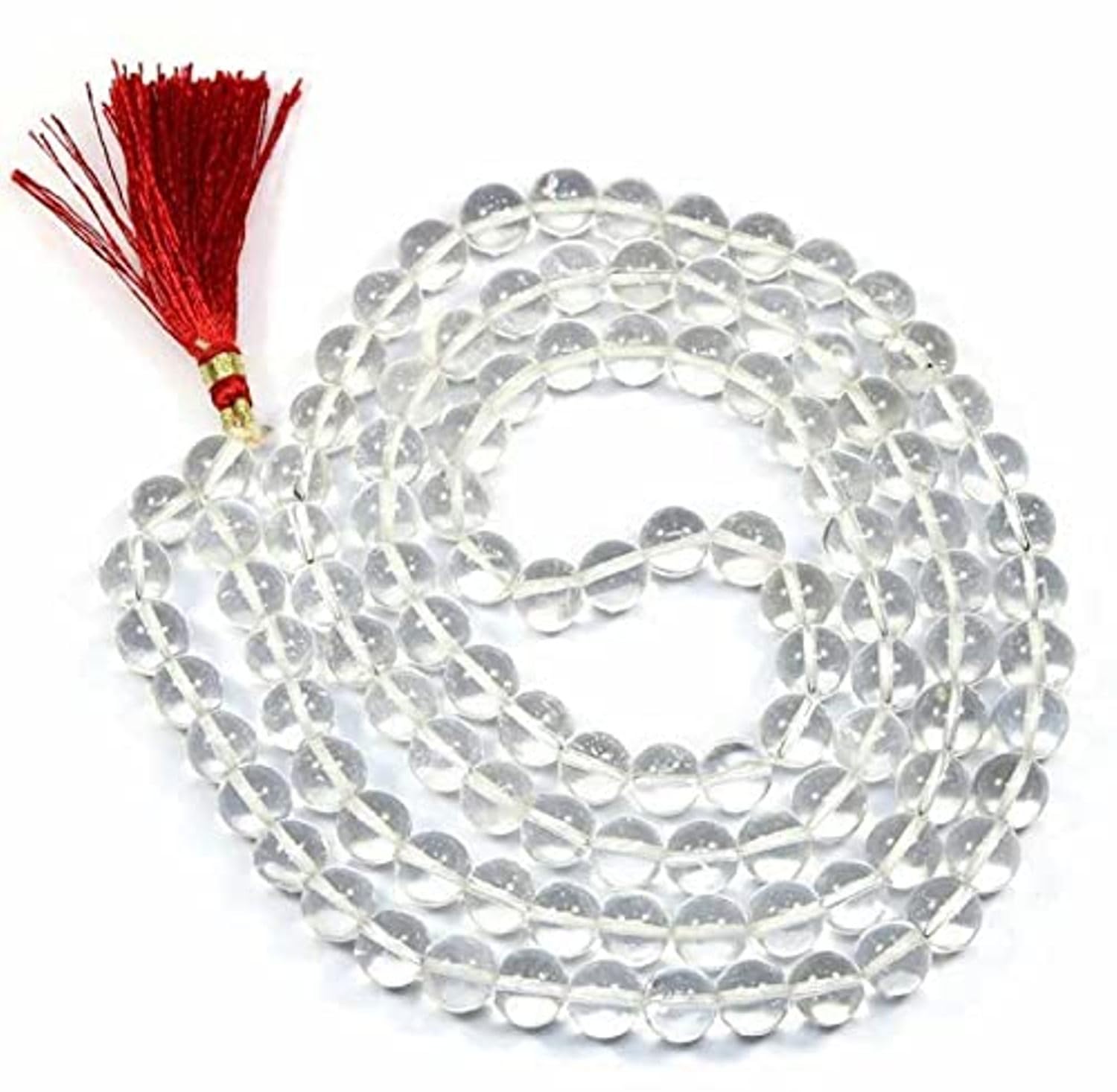 GIACOMO Natural Rock Crystal Quartz Round Shape108+1 Beads 8mm Beads Original Crystal Glass Necklace Use for man/Boys and women/Girls (B0D1TZV25L) Amazon Price History, Amazon Price Tracker