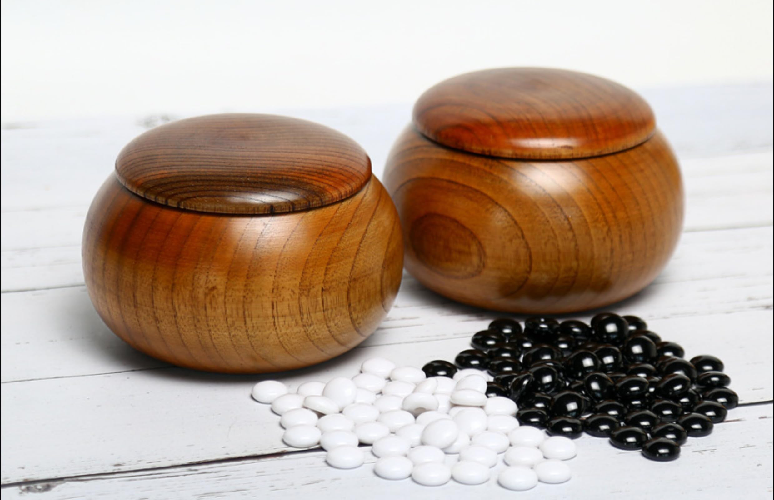 2 szt. zestaw misek do gry w gry, do chodzenia, kontenerów, chess stones holder board, do gry w gry w piesze gry w backgammon walking bowl (kolor drewna)