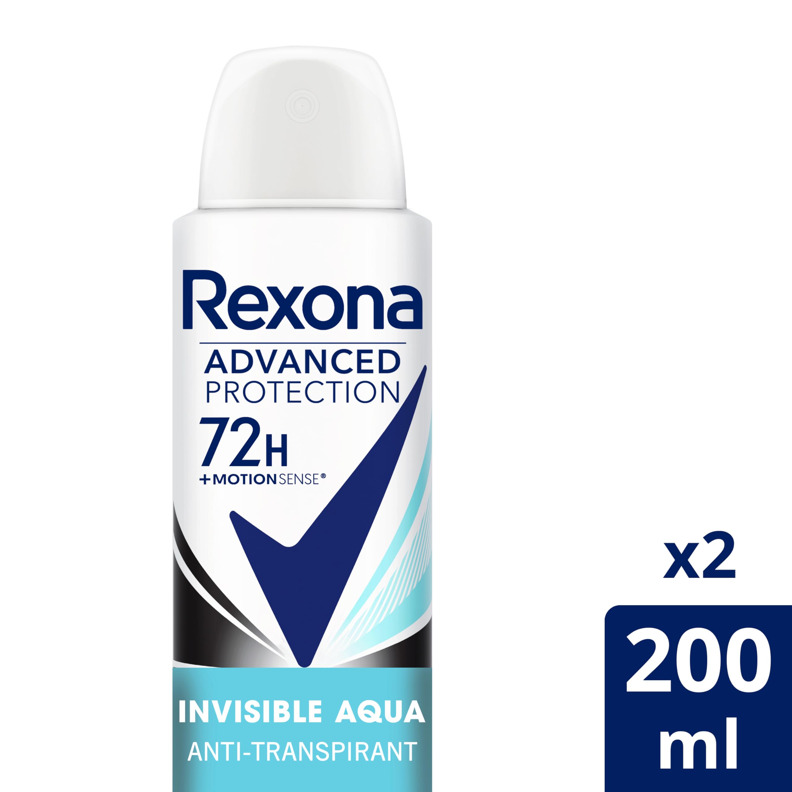 Rexona Advance Protection Invisible Aqua 72h dezodorant w sprayu dla kobiet 2x200ml