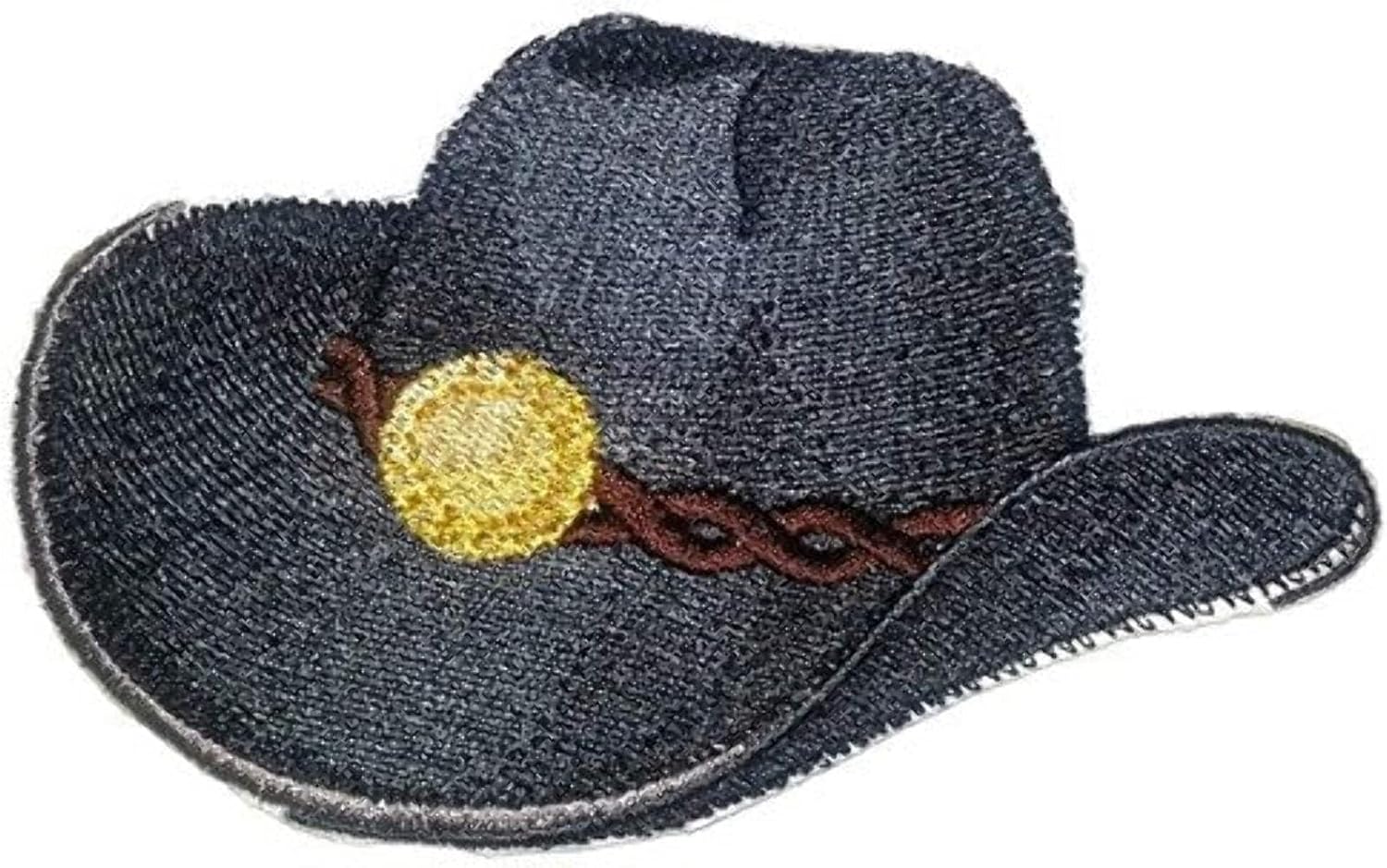 Custom and Unique Cowboy Gear[Cowboy Hat] Embroidered Iron on/Sew Patch [4.5" *4"] [Made in USA]
