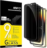 Vista 19 de NEW'C Paquete de 3 protectores de pantalla de privacidad para iPhone Air/iPhone 17 Air (6.5 pulgadas), película de vidrio templado antiespía