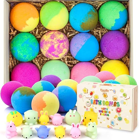 Bath Bombs for Kids with Toys Inside for Girls Boys