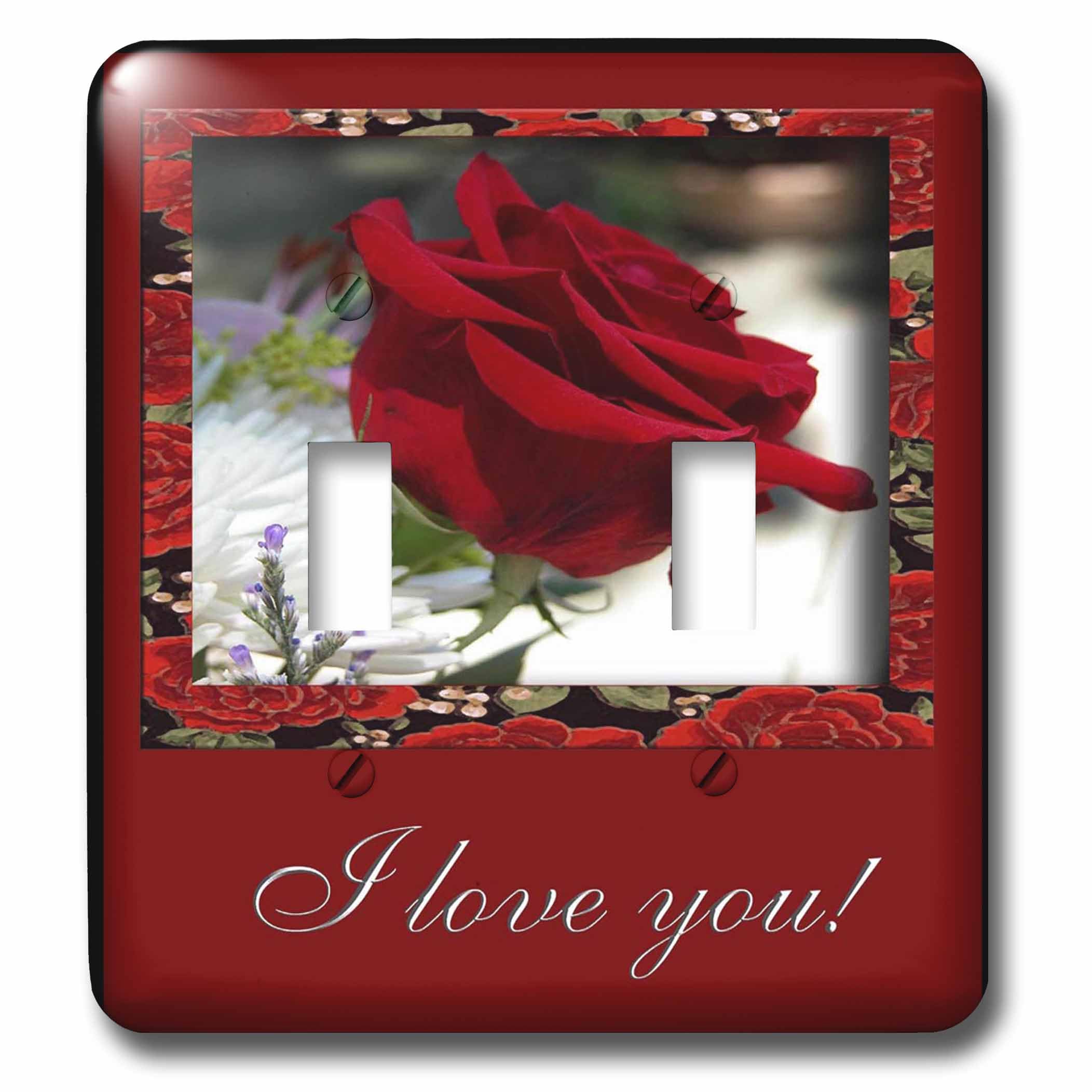 Interrupteur à baïonnette Red Rose I Love You 3dRose LSP_27379_2