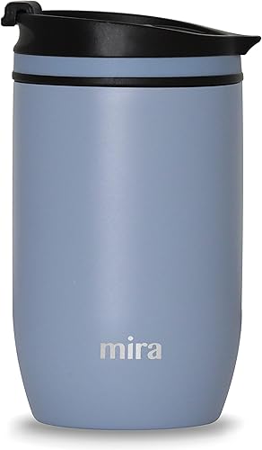 MIRA - Taza de viaje de café aislada de acero inoxidable, modelo Explorer, tapa de rosca, vaso de 12 onzas (11.8 fl oz), olímpico