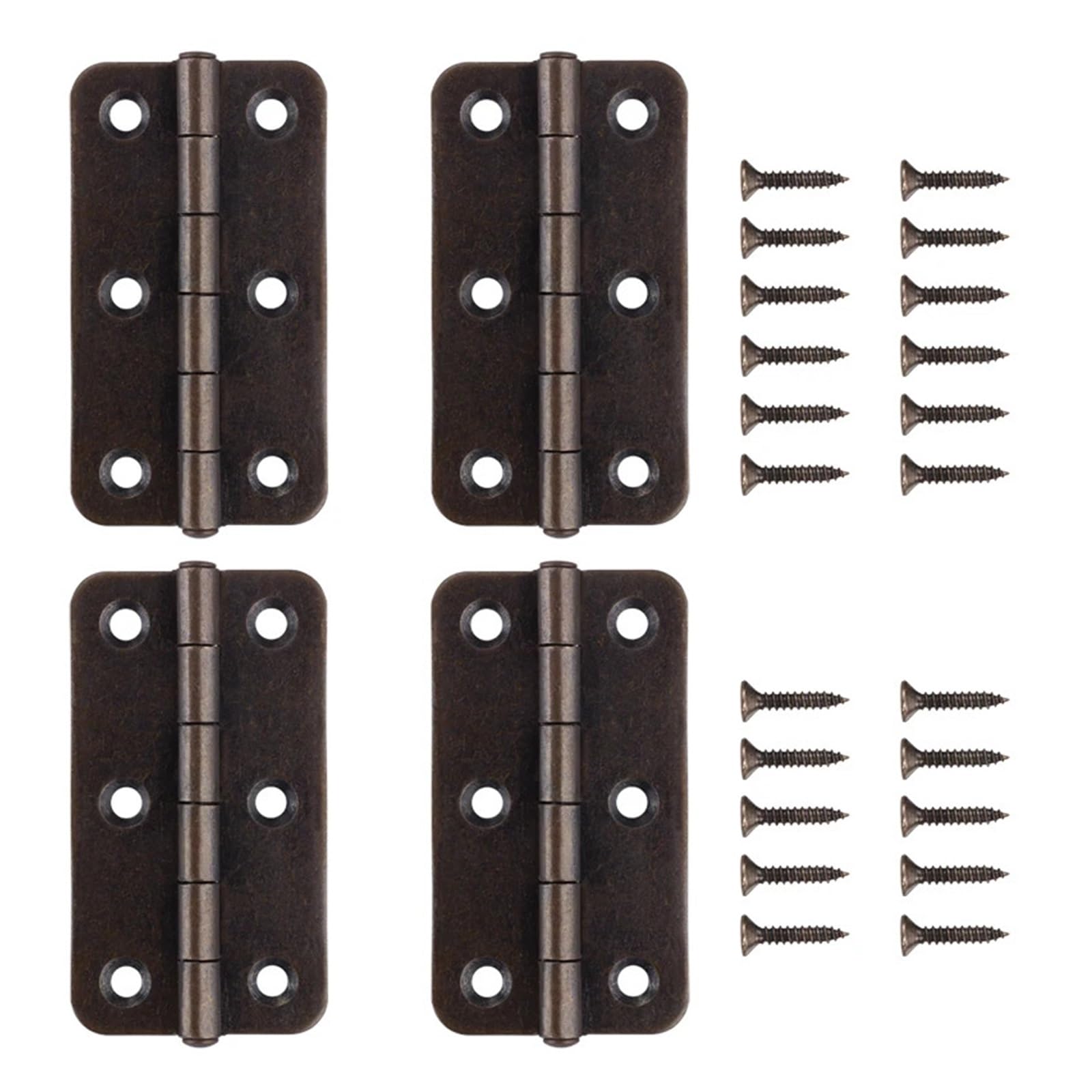 8pcs 3Inch Antique Iron Hinges 270 Degree Furniture Door Metal Vintage Hinge for Kitchen Cabinet Cupboard Closet Wardrobe Wooden Box for Box