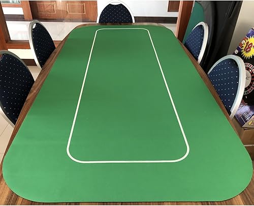 Miniatura 3 de Yuanhe Tapete de mesa de póquer, fieltro de póquer de 36 x 72 pulgadas, cubierta de mesa de póquer portátil de goma Texas Hold'em con bolsa de