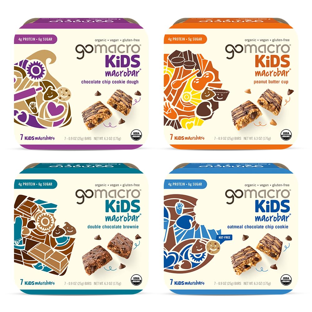 Kids MacroBar – 4 Flavor Assortment - (0.90 Ounce Bars, 28 Count)