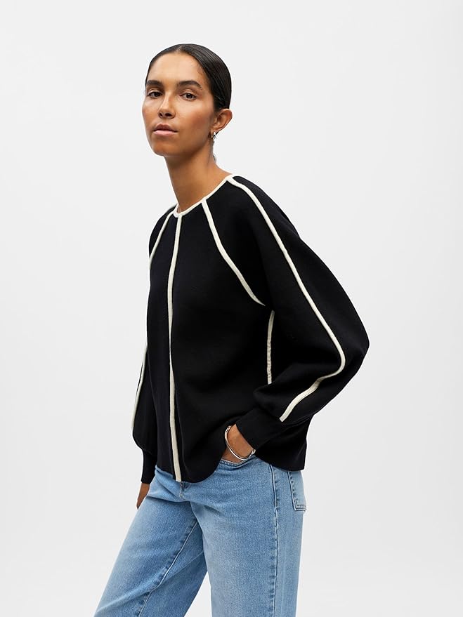 OBJECT - OBJINUK L/S LO KNIT PULLOVER 142 - 23047912 - White Sand