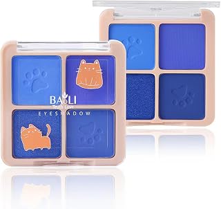 Eye Shadow Pallets for Women - Blue Glitter Eyeshadow Palette - Highly Pigmented Shimmer Matte Blue Eyeshadow - Shiny Sparkle Long Lasting Eye Make-up - Waterproof Quick Drying Eyeshadow Palette