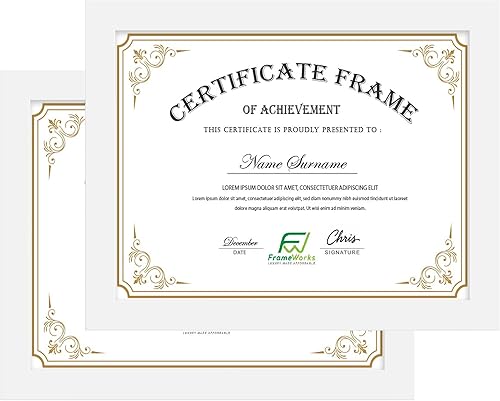 Vista 16 de FrameWorks Marcos clásicos de madera de 8.5 x 11 pulgadas, vidrio templado/roble natural, paquete de 2