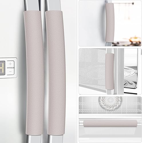 Miniatura 7 de Metonsto Fundas para manija de puerta de refrigerador, 5 unidades, fundas de cuero para manija de electrodomésticos de cocina que mantienen tu