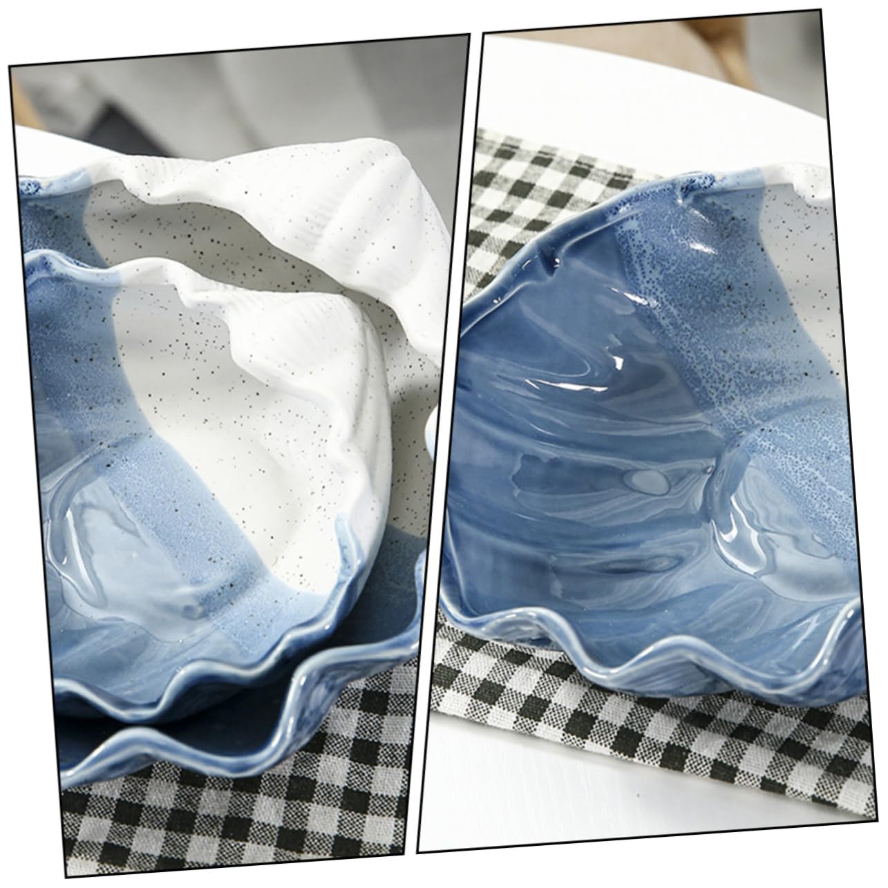 3 szt. Taca na biżuterię Ozdobna muszla Miska do serwowania Ceramiczny uchwyt na przybory kuchenne Dekoracje na stół Organizer na kosmetyki Talerze na przystawki Kobiecy pojemnik na biżuterię Miska de