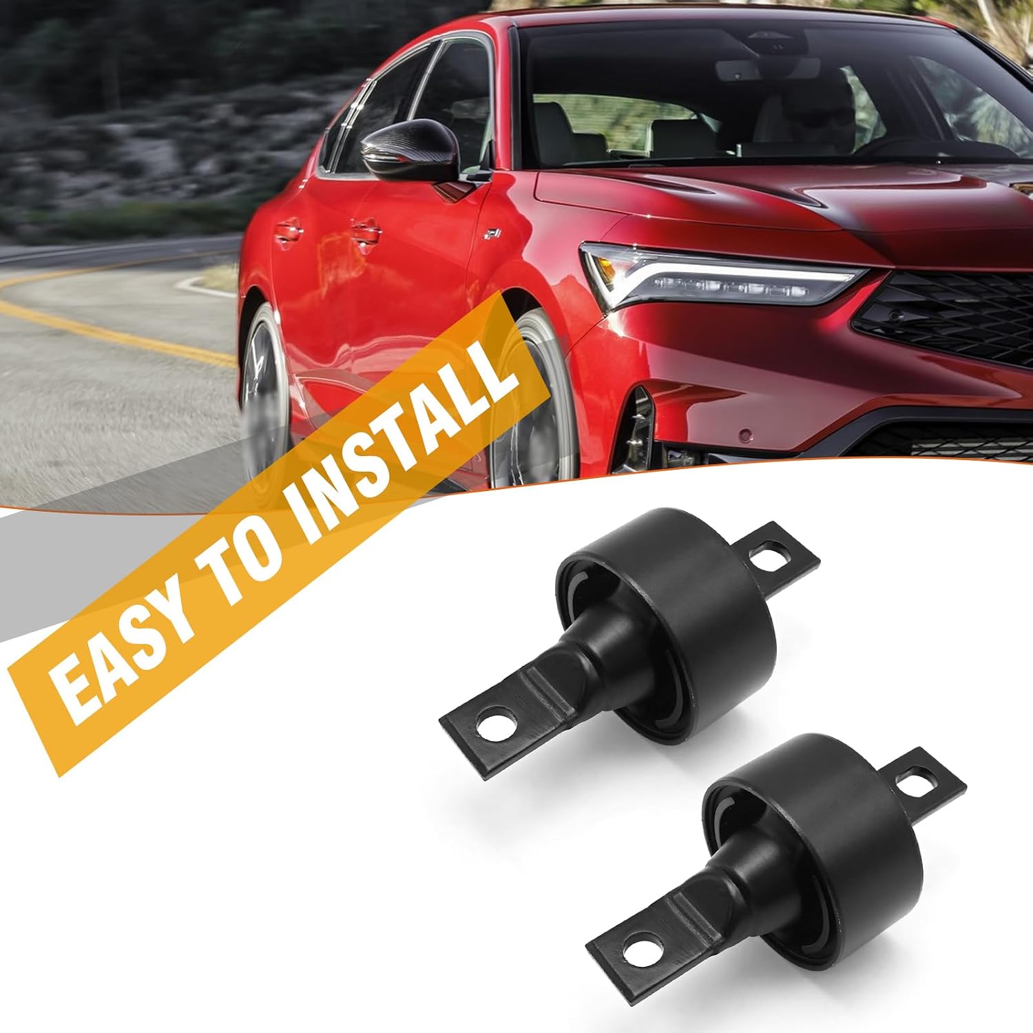 2 PCS 52385-SR3-000 52385SR3000 Rear Automotive Trailing Arm Bushing, Suspension Trailing Arm Bushing Compatible with Acura Integra 94-01/Civic 88-00/CR-V97-01/CRX 88-91/Del-Sol 93-97