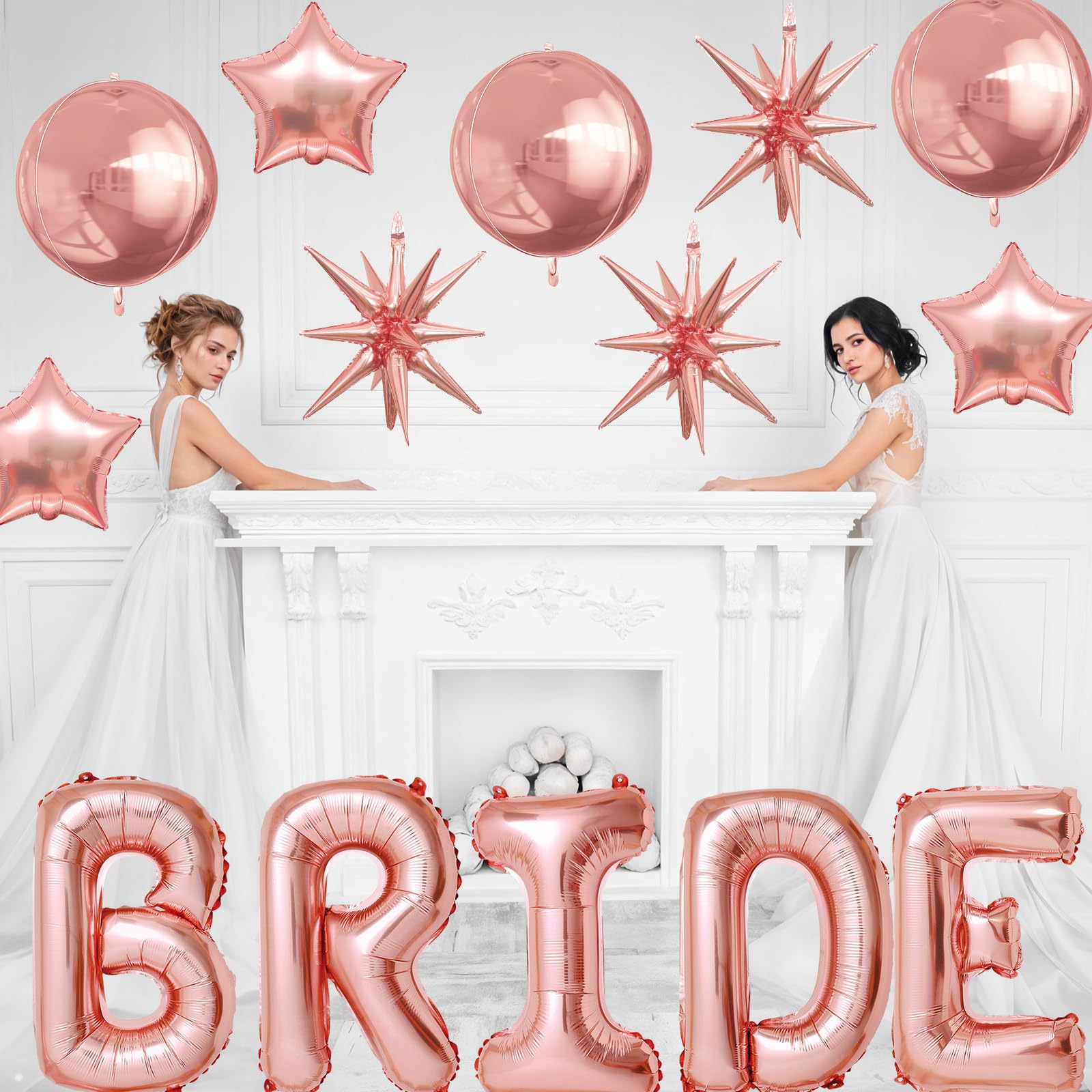 Rose Gold Bride Balloons Bachelorette Party Decorations - Image 4