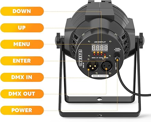 Miniatura 4 de HOLDLAMP Foco COB LED Luz de Escenario Luces Par de Fiesta Blanco Cálido Frío DMX Focos Portátiles Carcasa de Metal Luz Estroboscópica Brillante