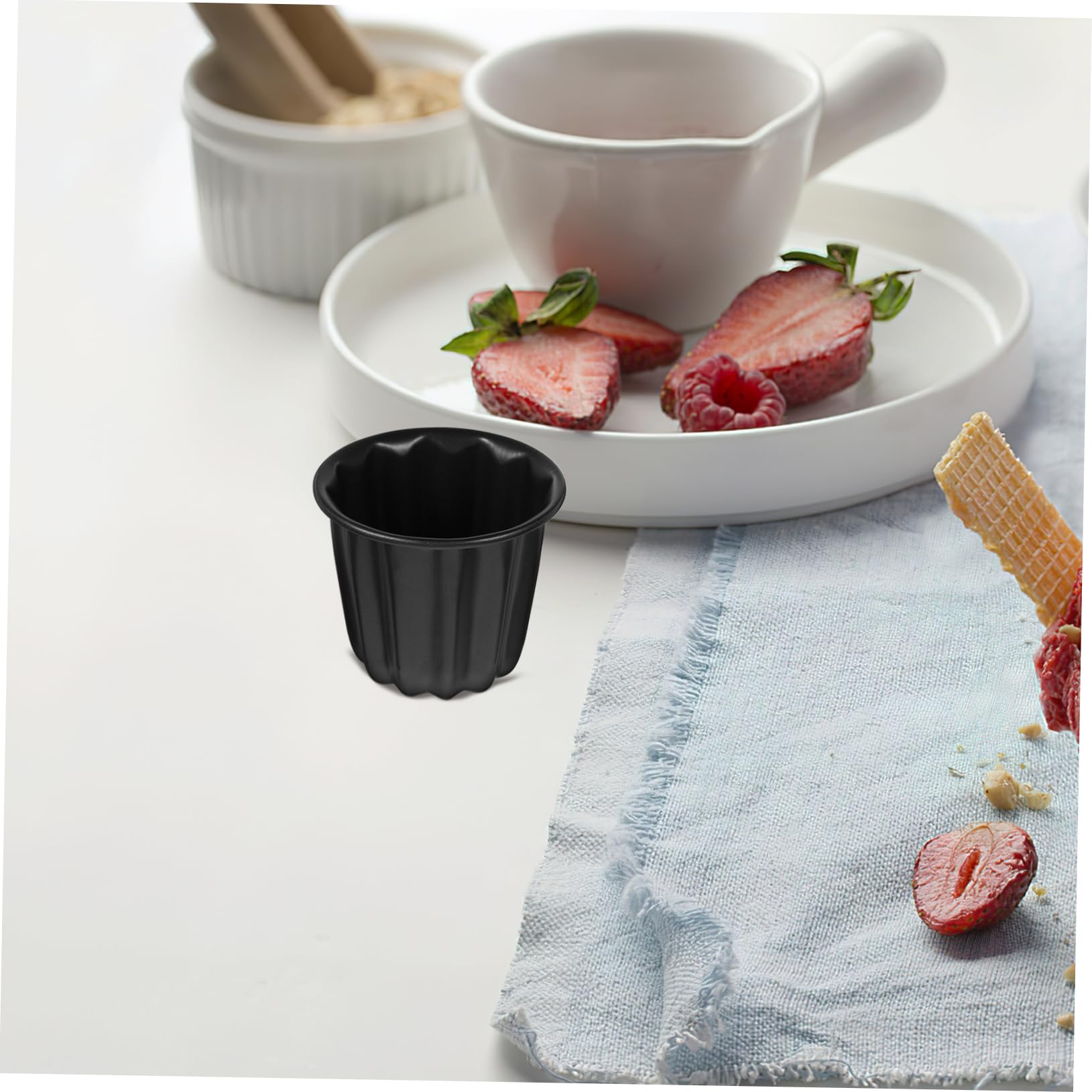 COLLBATH 8stücke Muffin Backformen Antihaftbeschichtet Für Canele Und Pudding Hochwertige Backzubehör Für Zuhause Und Restaurant