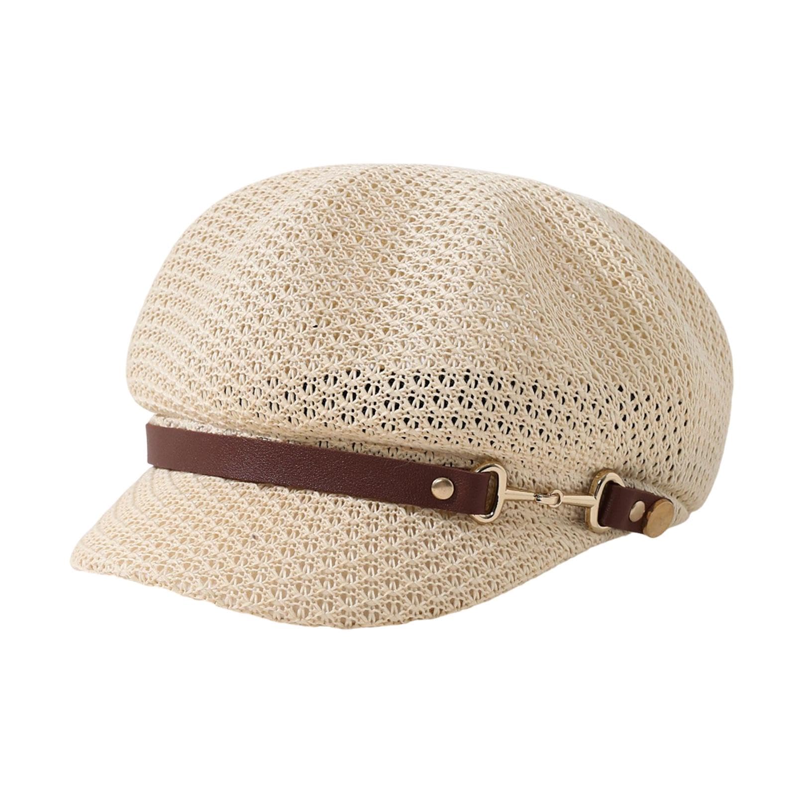 Newsboy Hat Flat Cap Stylish Breathable Beret Cap for Outdoor Camping Travel beige| Streetwear | Aesthetic | Casual-image-42