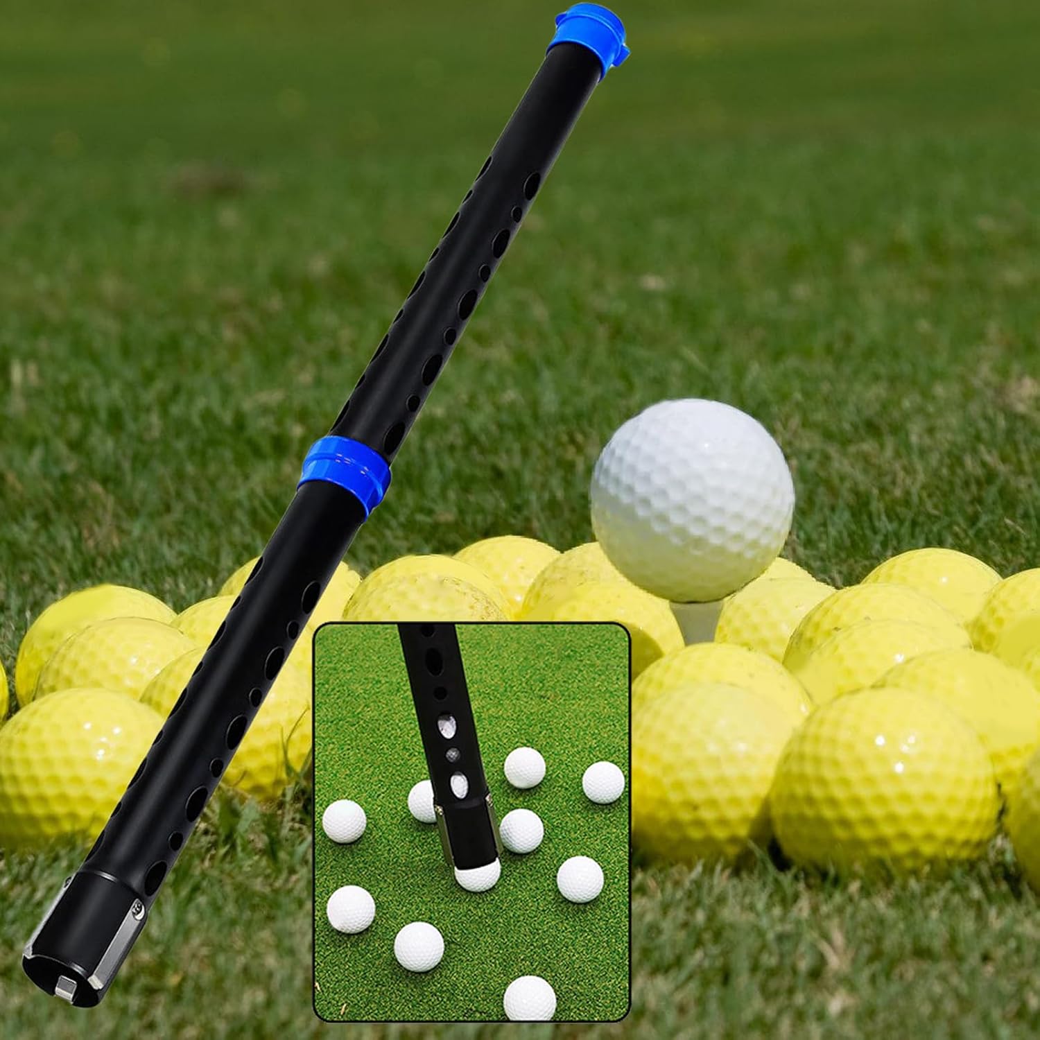 Golfs ボールレトリーバー、アルミ合金ピッカーアッパーチューブ、ゴルフボールシャガーグラバーゴルフボールコレクターピックアップツ