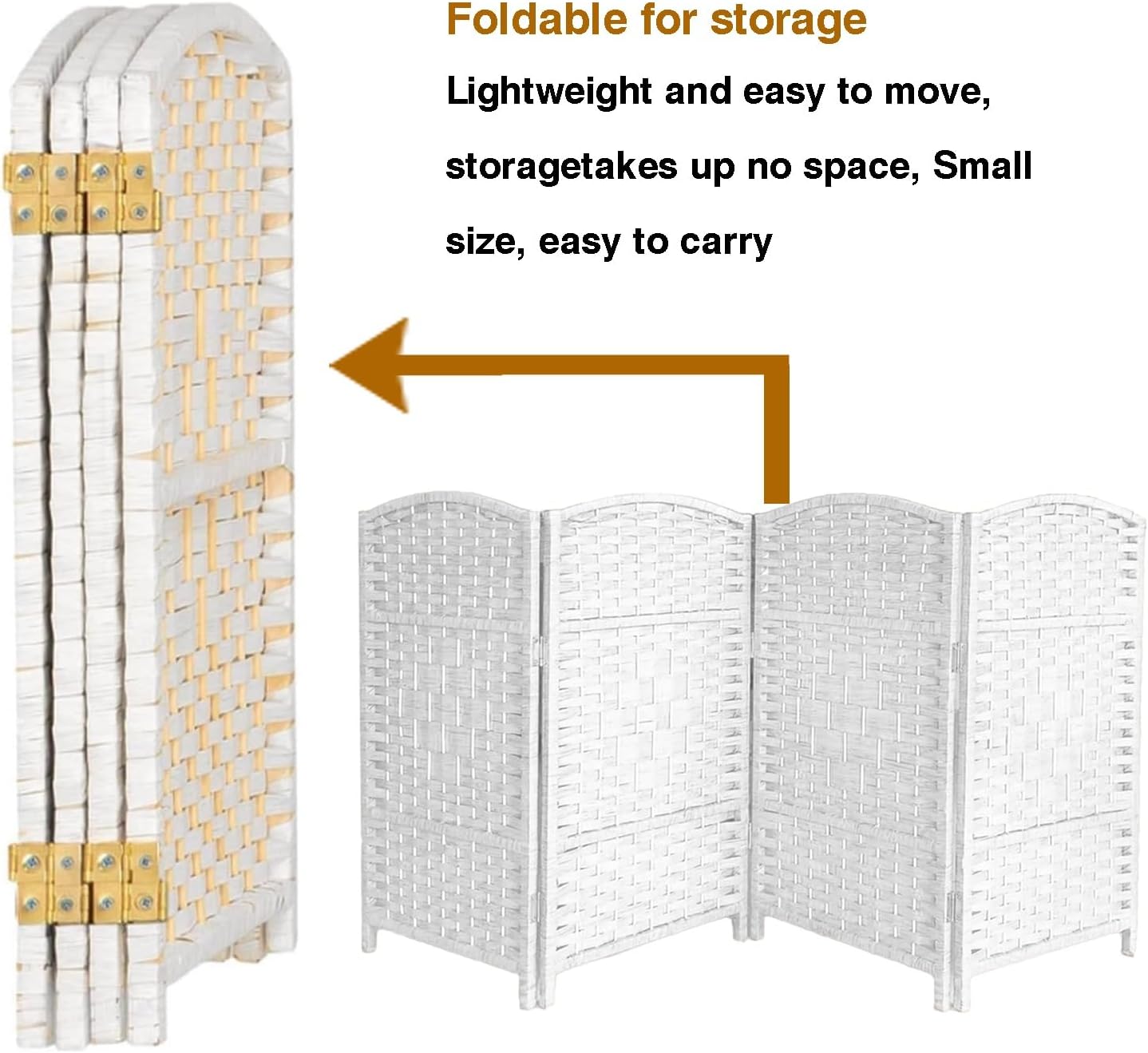 両面竹製小型間仕切り、ショートルーム装飾パーティション、4パネル仕切り壁、ライブ放送背景用(Color-2,70x30cm-4 pa
