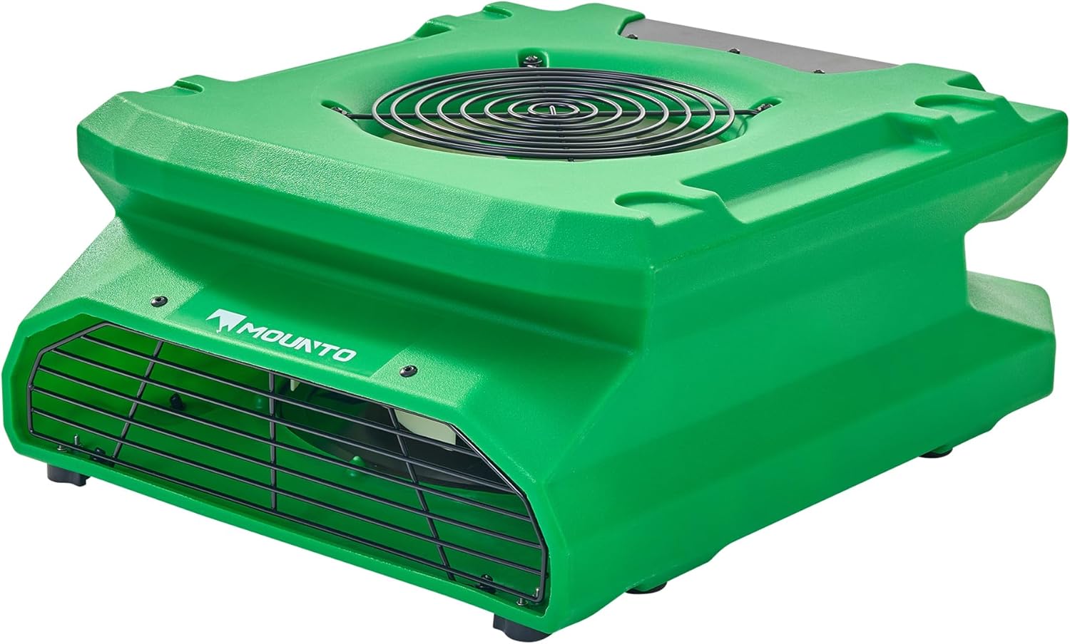 MOUNTO 1/4hp 1200cfm Low Profile Air Mover Carpet Dryer, 2 Speed Floor Fan w/Dual GFCI Outlet, Stackable, Lightweight Air Mover Blower- Ideal for Water Damage Restoration, Construction, Cleaning