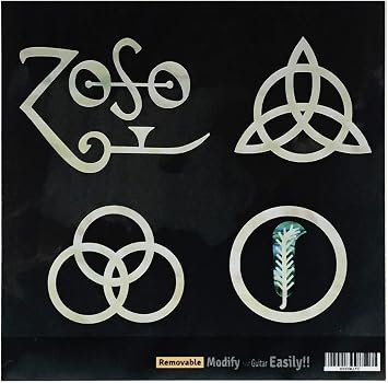 Inlay Stickers for Guitars & Bass - 4 Symbols Led Zeppelin IV ZOSO
