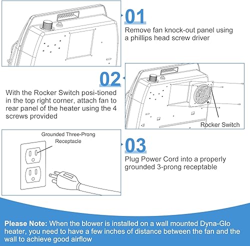 Vista 22 de Criditpid F299201 - Kit de ventilador para calentador de 20,000 a 30,000 BTU sin ventilación (2016 hasta el presente), repuesto F299201 Kit
