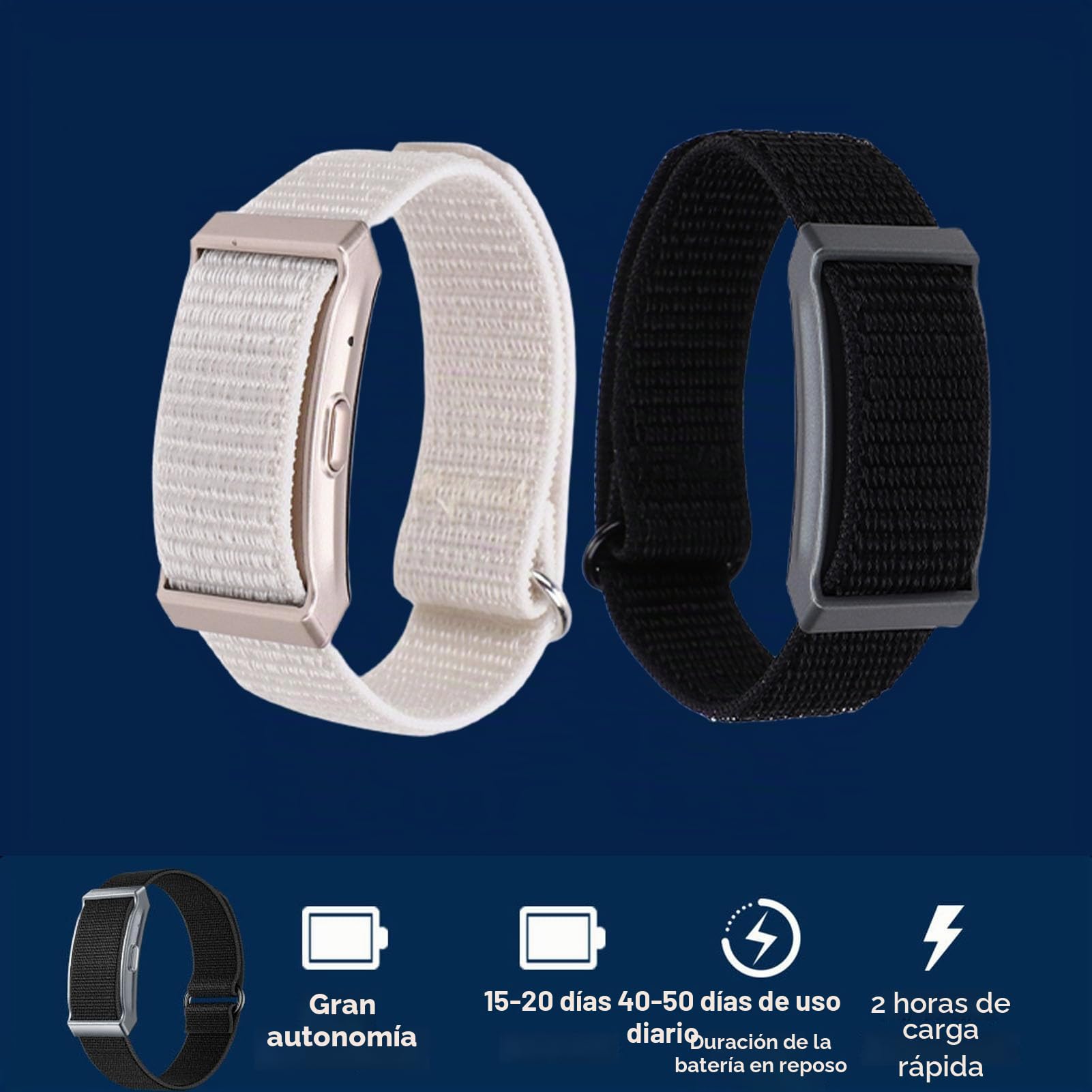 Tosuny Pulsera Inteligente, Rastreador de Actividad Física con Monitor de Temperatura Corporal, Seguimiento del Sueño con Batería de 40 Días para Gestión de la Salud de la Actividad (Black)