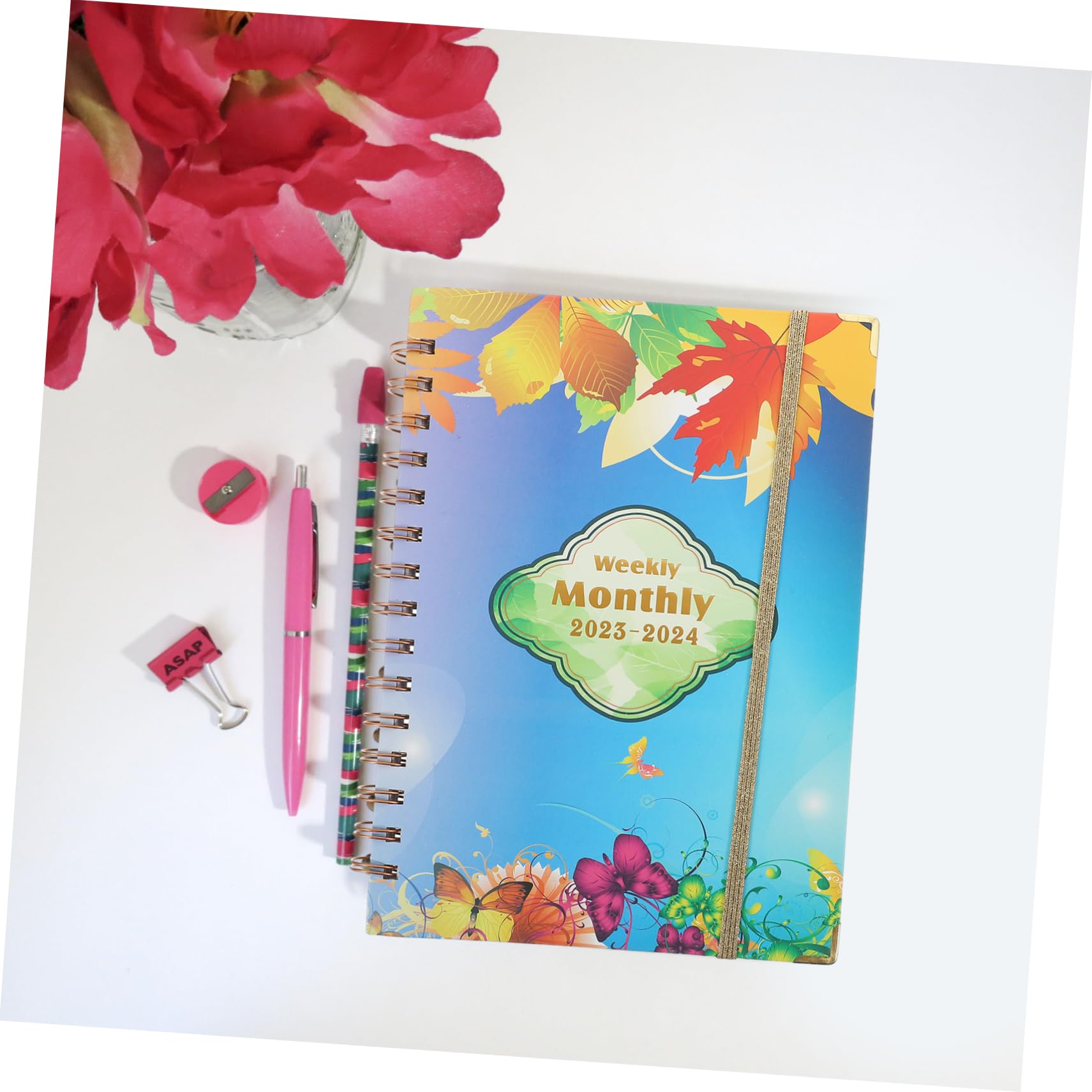 SEWACC 4stücke Planer Notizbuch Spiral Kalender Täglicher Akademischer Planer Für Schüler Und Lehrer Und Studienorganizer Notizbuch