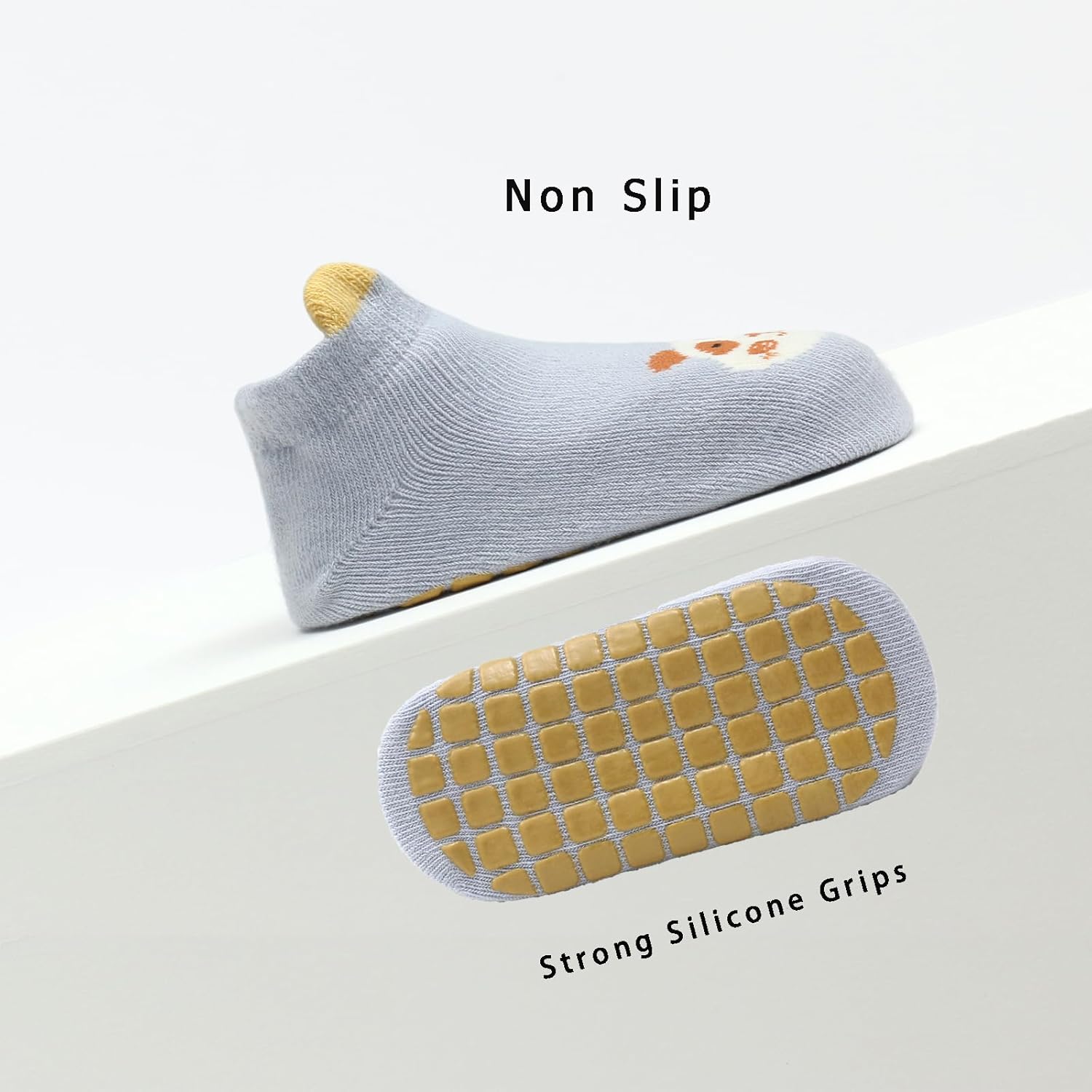 Yeshsore Baby Socks with Grips,Toddler Kids Cartoon Floor Ankle Non Slip Socks 5 Pairs - Image 4
