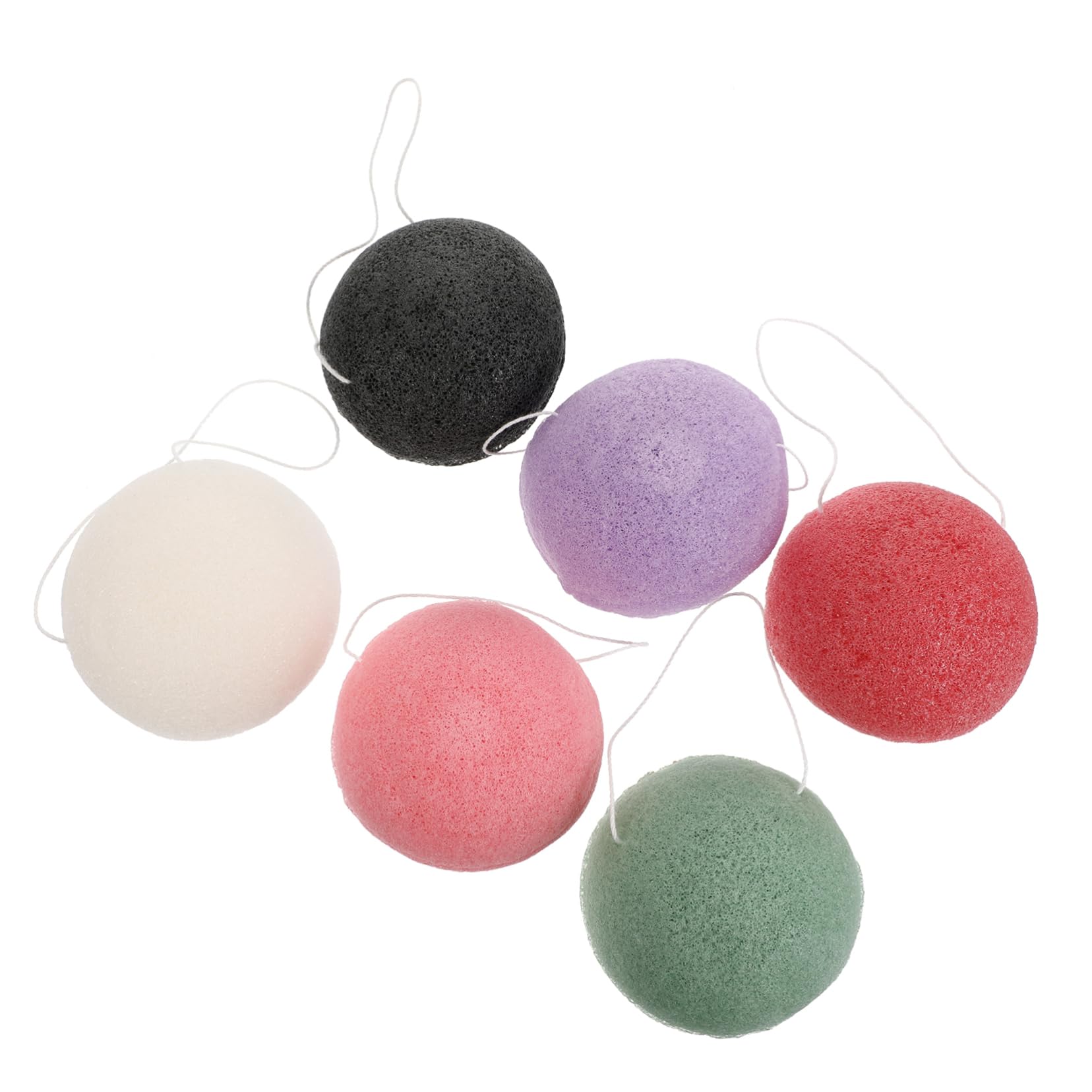 VICASKY 6Pcs Reusable Sponges Natural Facial Cleansing Exfoliating Gentle Skin Massage Makeup Removal Premium Water Absorbent Beauty Tool for Daily Use