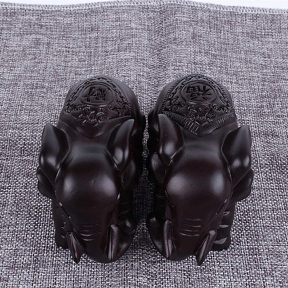 Amazon.co.jp: 黒檀の木彫り象の彫刻像手工芸品ホームオフィス装飾家具