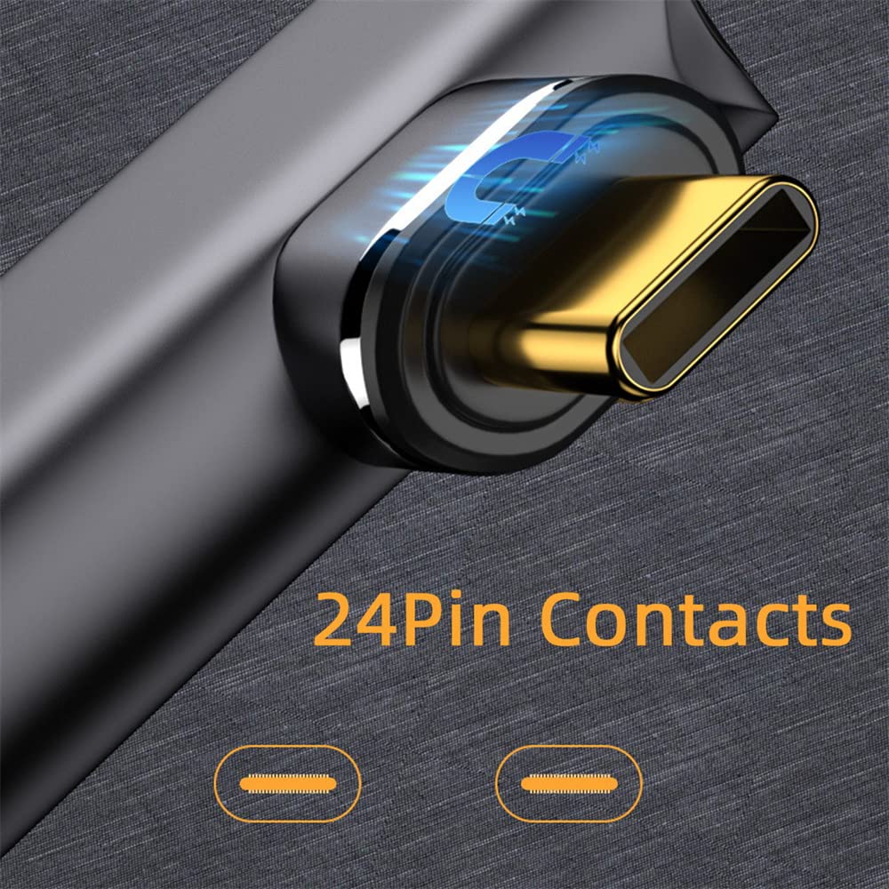 Seefey 6 adattatori magnetici USB C a 7 pin, adattatore magnetico USB 360 Pro, per PD60 W/PD100 W/PD240 W Seefey 6 adattatori magnetici USB C a 7 pin, adattatore magnetico USB 360 Pro, per PD60 W/PD100 W/PD240 W