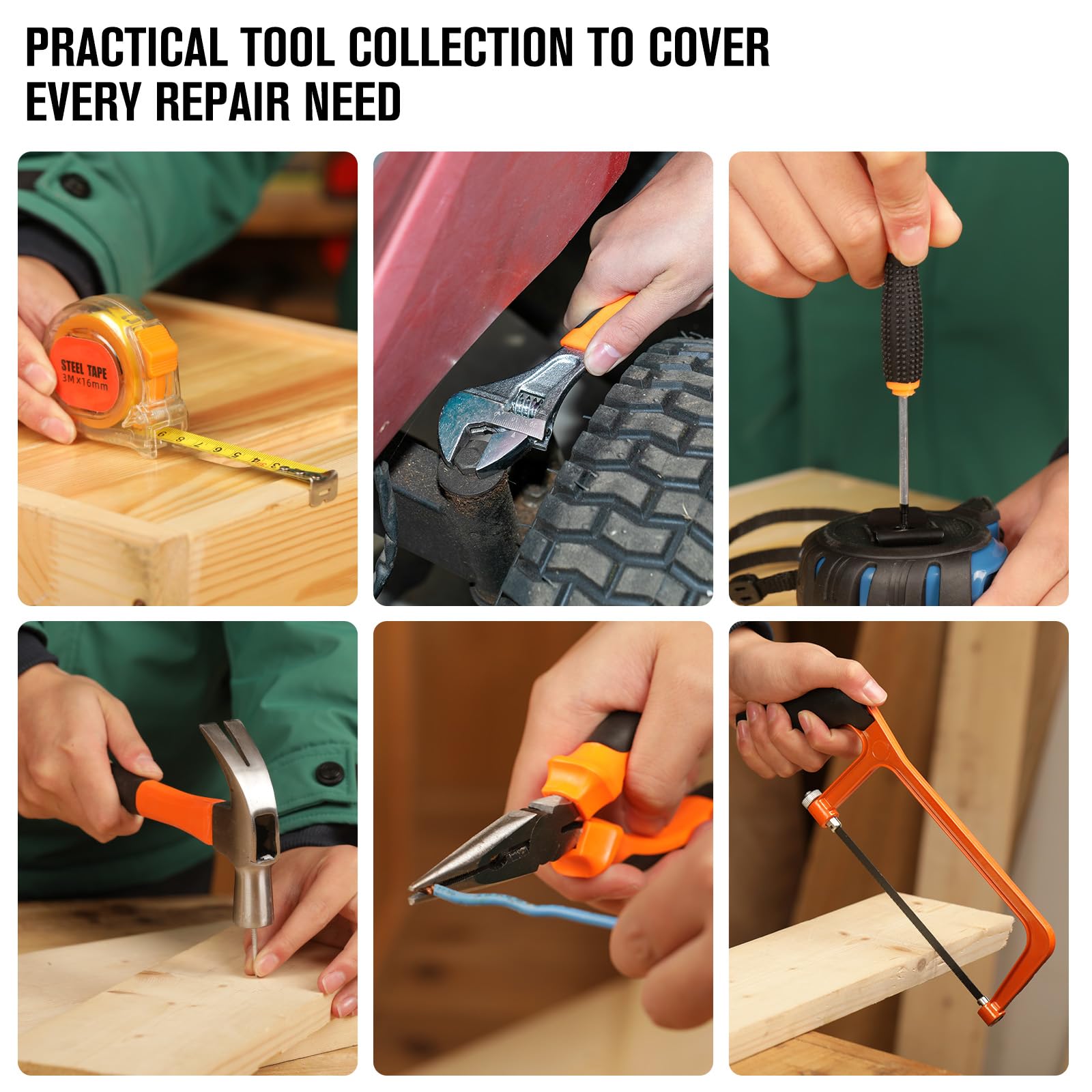 GALAX PRO Cassetta Attrezzi Completa 160 Pezzi,Kit di utensili manuali generici per la casa,Valigia Utensili Portatile con Cacciaviti Cricchetto Pinze Riparazioni