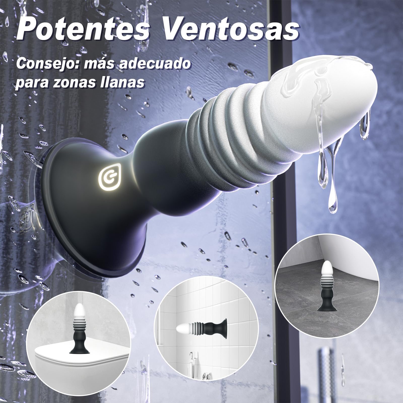 Plug Anal Vibradores Juguetes Sexuales Hombre Mujer - Anales Vibradorador Juguete Eróticos para Pareja con 7 Empuje 7 Vibración, Estimulador Prostata Vibrador Consolador Hombres con APP & Telecontrol