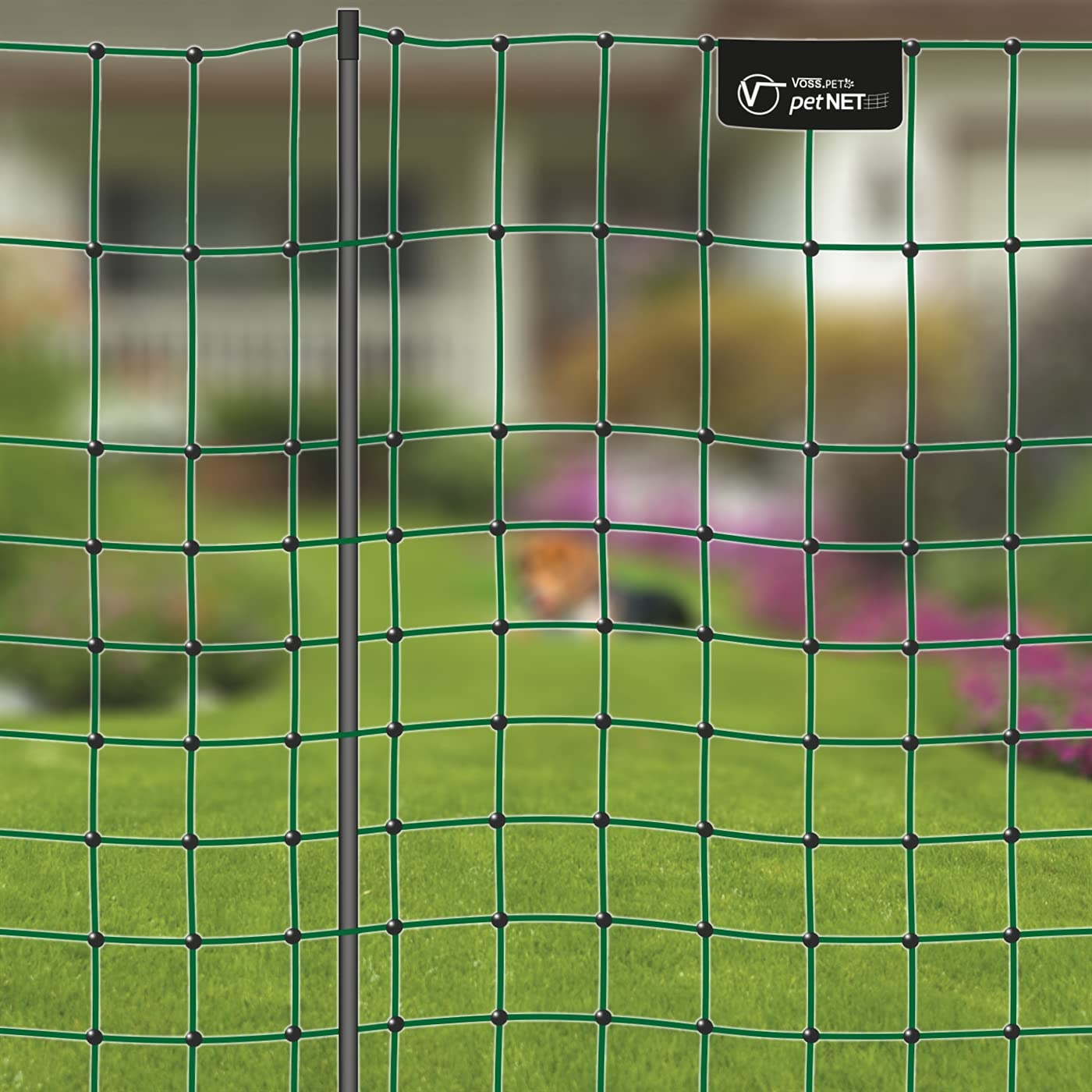 VOSS.PET Premium Kaninchenzaun petNET® 12m, 65cm Kaninchennetz Hasenauslauf Elektronetz Kleintiernetz Hasenzaun