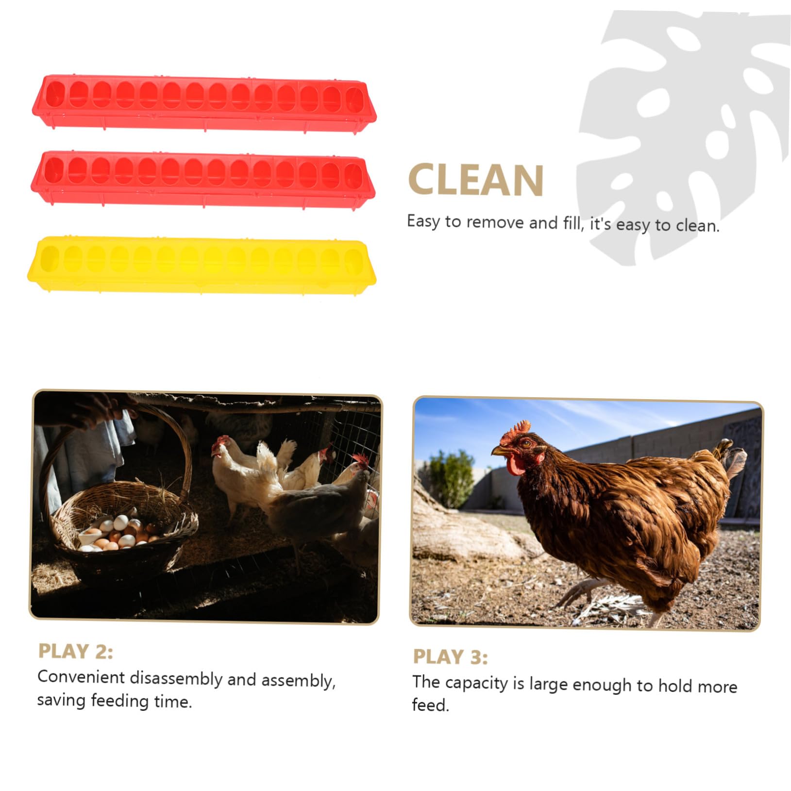 3 Pcs Mangeoire Anti-déversement Mangeoire à Oiseaux Facile à Nettoyer Démonter pour Cacatoès et Oiseaux de Petite Taille