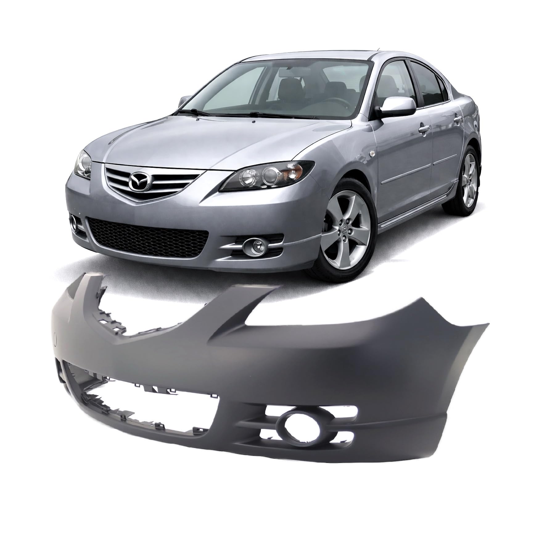 FitParts Compatible with Mazda 3 2004–2006 Front Bumper Cover