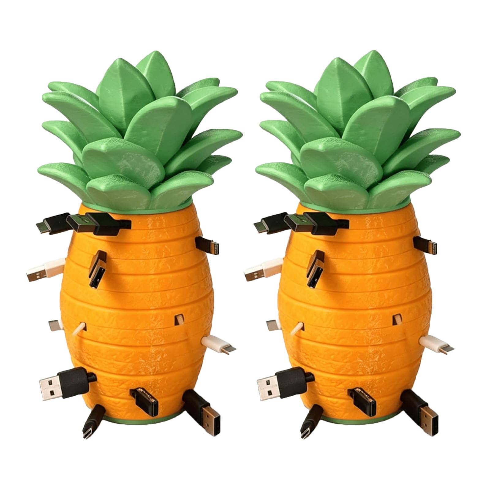 Modularer Kabel-Organizer, Ananas-Kabel-Aufbewahrungshalter (2PCS)