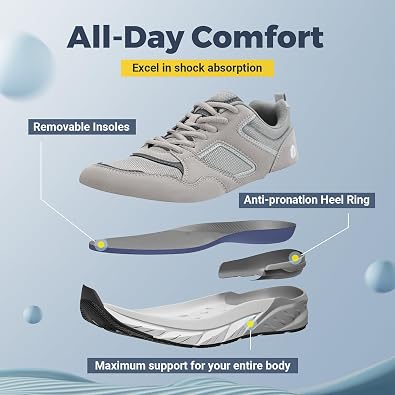 FitVille Mens Extra Wide Fit Trainers for Outdoor