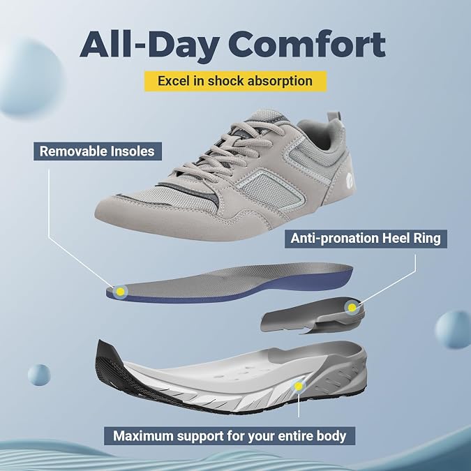 FitVille Mens Extra Wide Fit Trainers for Outdoor