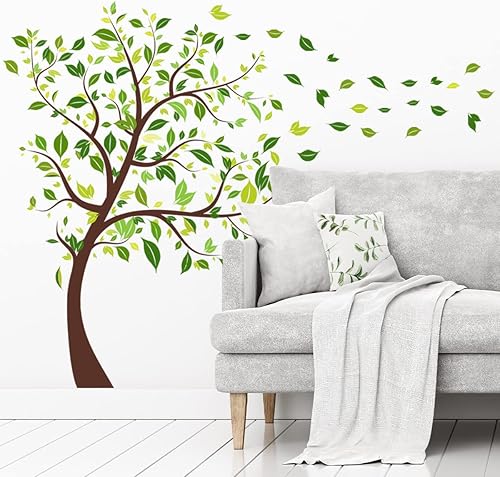 Miniatura 3 de Calcomanías de pared grandes para sala de estar, calcomanías de pared de árbol gigante para dormitorio, calcomanías de vinilo extraíbles, decoración
