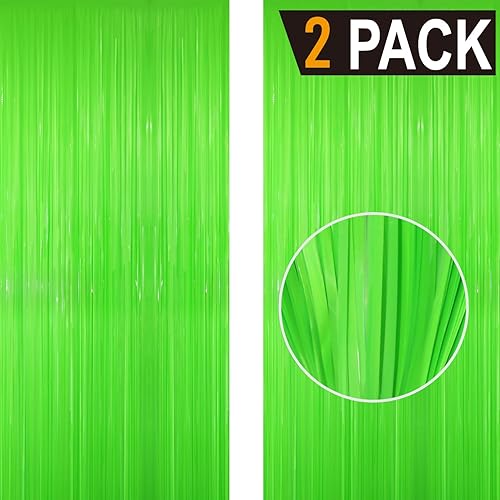 Miniatura 292 de GOER - Cortinas de tiras metálicas/oropel para fiestas, telón de fondo para fotos, cumpleaños, graduaciones, decoraciones y Año Nuevo, de 6.4 x 9.8